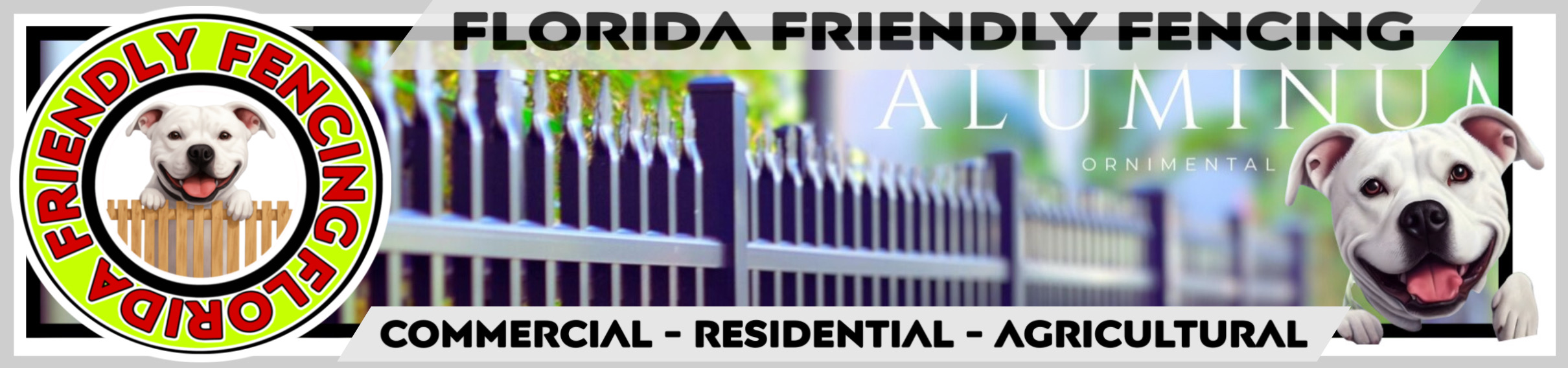 Florida Friendly Fencing LLC logo and Google Guaranteed badge - Licensed, pre-screened, insured fencing contractor in Brooksville FL
